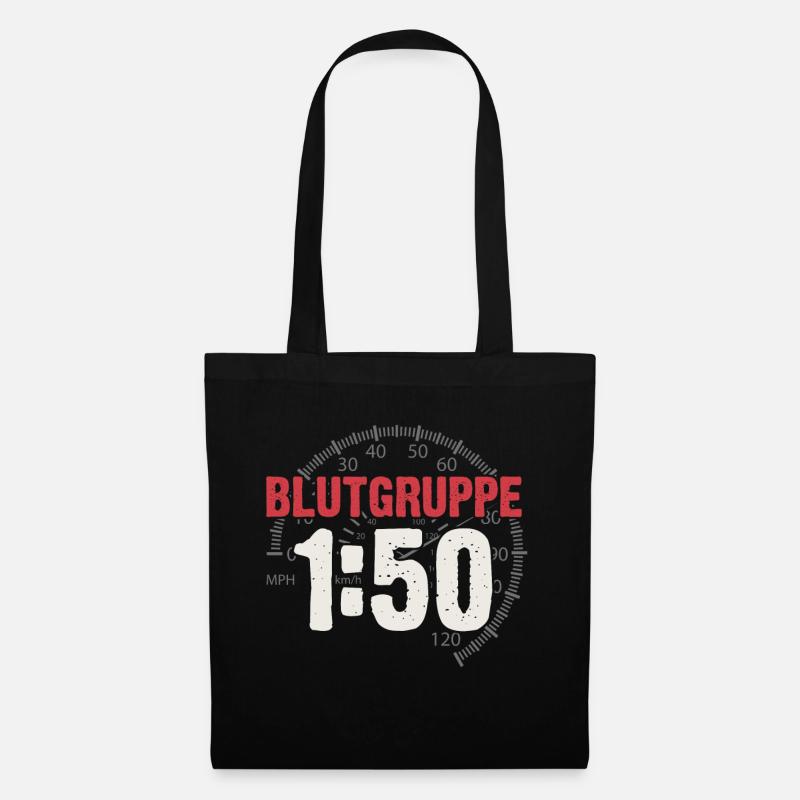 Blutgruppe 1:50 Benzin Moped DDR Ostalgie Simson - Stoffbeutel - Schwarz