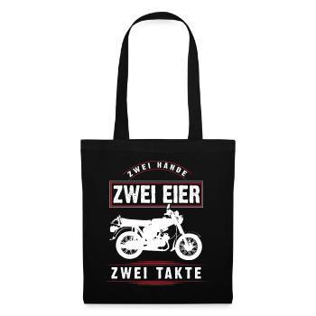 Simson S51, 2 hands, 2 eggs, 2 bars, DDR moped - Tote Bag - black - Front