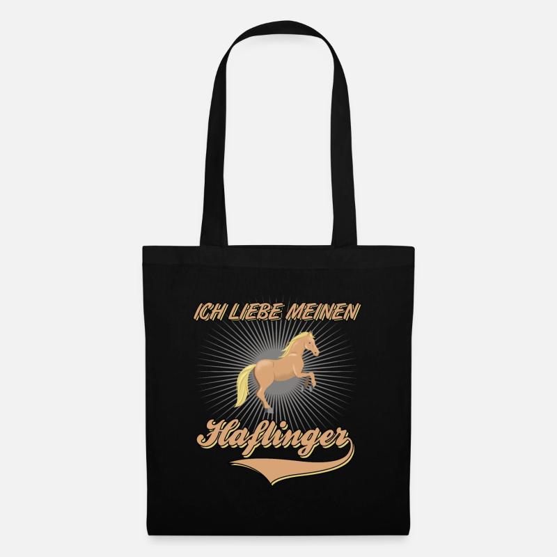 Haflinger Pferde Pferd Ich Liebe Meinen Haflinger - Stoffbeutel - Schwarz
