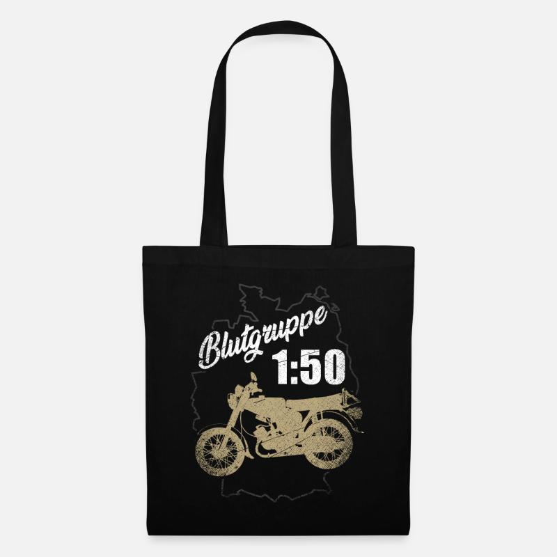 Blutgruppe 1:50 Benzin Kolben Moped Simson Osten - Stoffbeutel - Schwarz