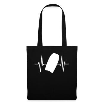 Bodyboard heartbeat watersports waves gift - Tote Bag - black - Front