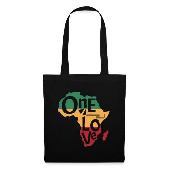 One love Reggae Musik Afrika Rasta Reggaemusik - Stoffbeutel - Schwarz - Vorne