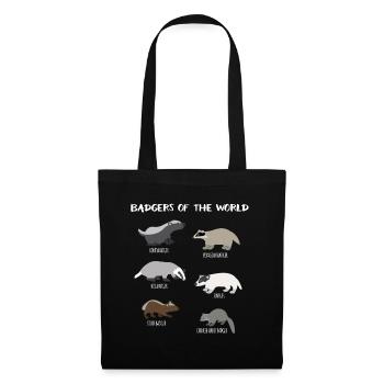 Blaireaux du monde, cadeau d'amant de blaireaux, cadeau - Sac en tissu - noir - Devant