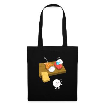 Sushi Sleep Walking, Sushi Shirt, Sushi - Sac en tissu - noir - Devant