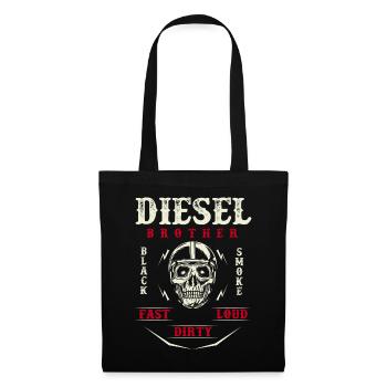 Diesel Power Diesel Brother Black Smoke Dirty Loud - Stoffbeutel - Schwarz - Vorne