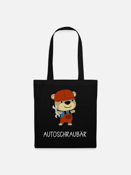 Autoschraubär Werkstatt Automechaniker Geschenk - Stoffbeutel - Schwarz