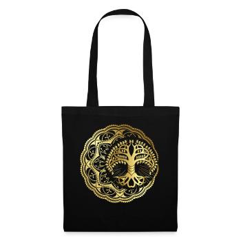 Tree of Life, Chakras for Spiritual Yoga, Buddha - Tote Bag - black - Front