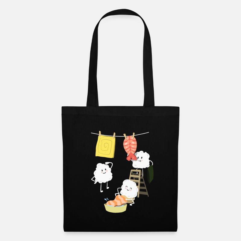 Kawaii Sushi Laundry - Tote Bag - black