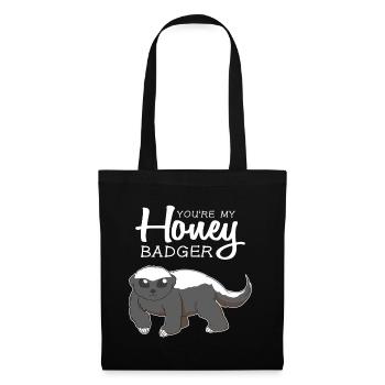 You're My Honey Badger Romantic Pun - Tote Bag - black - Front