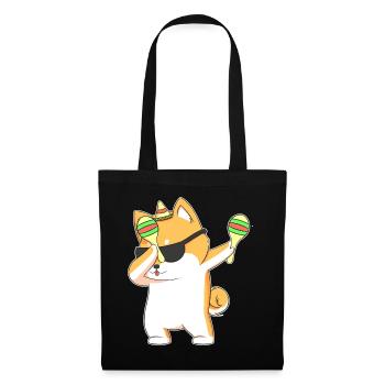 Dabbing Shiba Inu Dog In Sombrero With Maracas - Tote Bag - black - Front