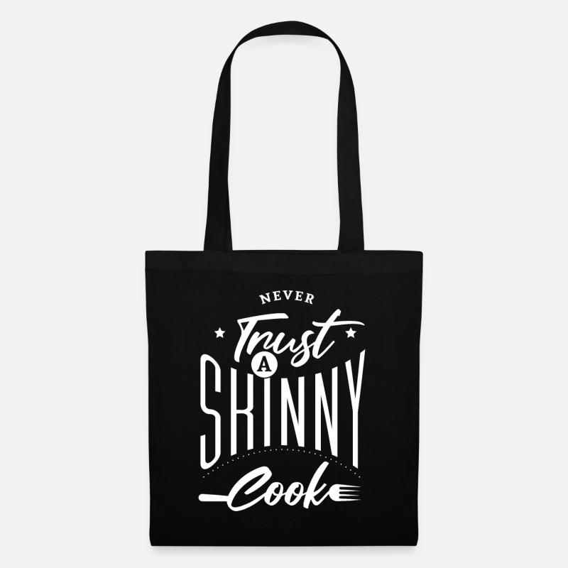 Ne faites jamais confiance à un cuisinier mince - Sac en tissu - noir