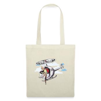 Grand-mère dans l'hélicoptère - Sac en tissu - nature - Devant
