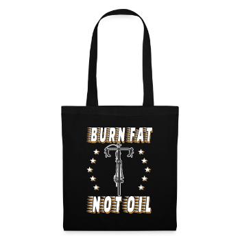 Road Bike Cycling Cycling Burn Fat Not Oil - Tote Bag - black - Front
