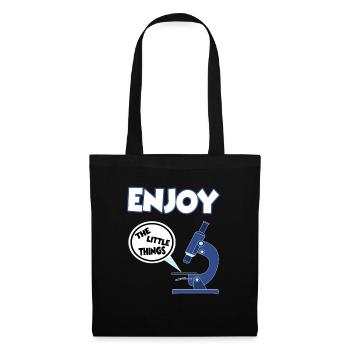 Funny microbiology - enjoy the little things - Tote Bag - black - Front