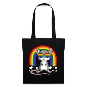 Gay Pride Mouse LGBT Rainbow - Tote Bag - black - Front