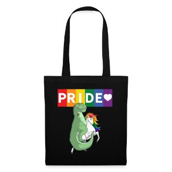 LGBT Gay Pride TRex Tyrannosaurus Rex Dinosaur - Tote Bag - black - Front