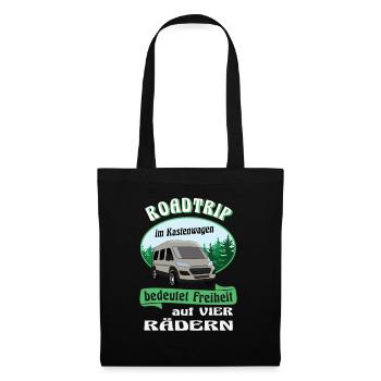 Road trip in a van Camping Camper shirt - Tote Bag - black - Front