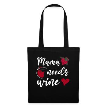 Maman a besoin de Wine Mother Mothers Day Wine amateurs - Sac en tissu - noir - Devant
