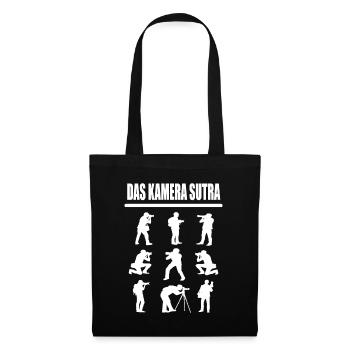 Kamera Sutra Lustiger Fotografen Spruch Geschenk - Stoffbeutel - Schwarz - Vorne
