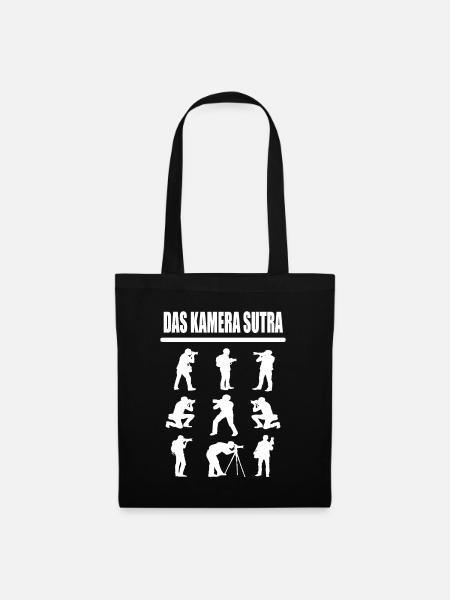Kamera Sutra Lustiger Fotografen Spruch Geschenk - Stoffbeutel - Schwarz