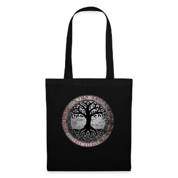Yggdrasil Tree of Life Weltenbaum - Stoffbeutel - Schwarz - Vorne