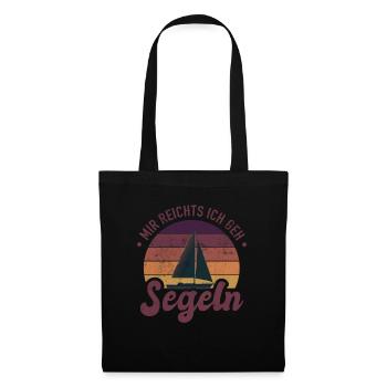 Mir Reichts Ich Geh Segeln Segelboot Geschenk - Stoffbeutel - Schwarz - Vorne