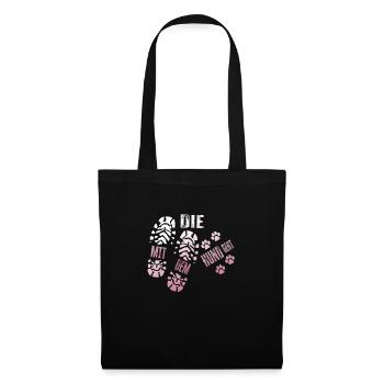 The dog goes funny gift dogs - Tote Bag - black - Front