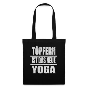 Töpfern Ist Neue Yoga Töpferei Ruhe Leidenschaft - Stoffbeutel - Schwarz - Vorne