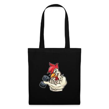 Rooster Chicken Fitness Bodybuilder Gift - Tote Bag - black - Front