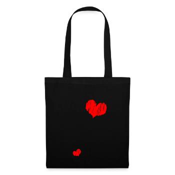 2 hearts announcement pregnancy pregnant - Tote Bag - black - Front