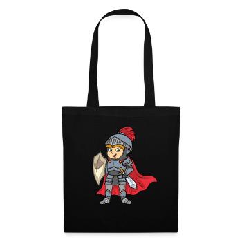 Chevalier amical comme conception de cadeau d'anniversaire - Sac en tissu - noir - Devant