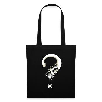 Tête de mort unique sous forme de points d’interrogation - Sac en tissu - noir - Devant