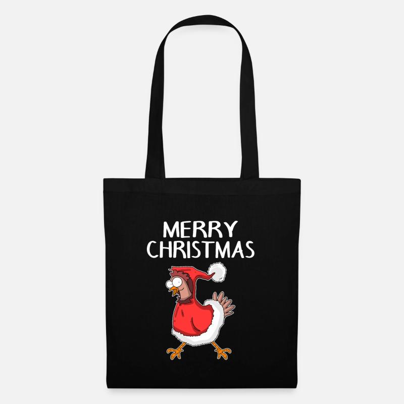 Christmas Chicken Merry Christmas - Tote Bag - black