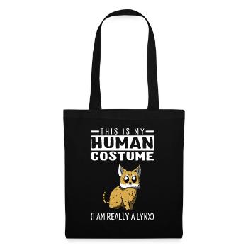 C'est mon costume humain, je suis vraiment un lynx drôle - Sac en tissu - noir - Devant
