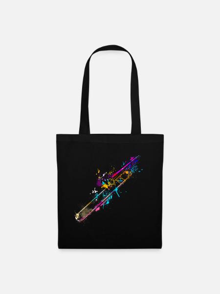 Tromboniste | Trombone splash de cadeau de couleur pour - Sac en tissu - noir