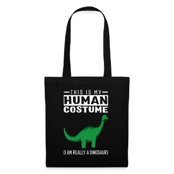 Ceci est mon costume humain, je suis vraiment un dinosaure - Sac en tissu - noir - Devant