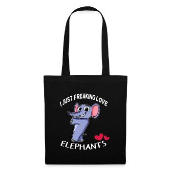 I love elephants - Tote Bag - black - Front