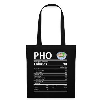Pho Vietnamese Noodles Nutritional Value Funny - Tote Bag - black - Front