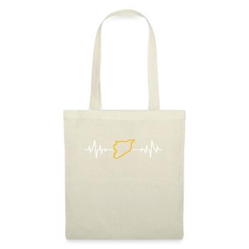 Syrie battement de coeur calligraphie arabe arabe - Sac en tissu - nature - Devant