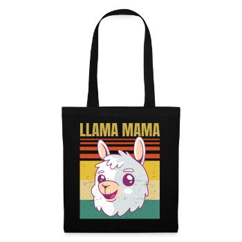 Llama Mama - Pregnancy Announcement Baby Mom - For - Stoffbeutel - Schwarz - Vorne
