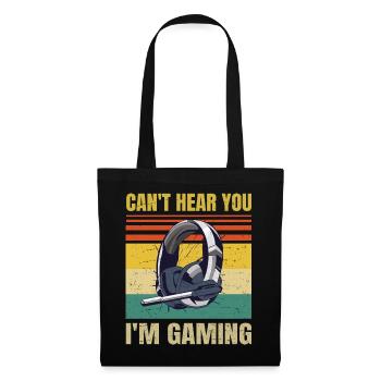 Casque de joueur drôle ne peut pas vous entendre, je joue - Sac en tissu - noir - Devant