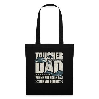 Taucher Dad Normaler Vater Viel Cooler Tauchen - Stoffbeutel - Schwarz - Vorne