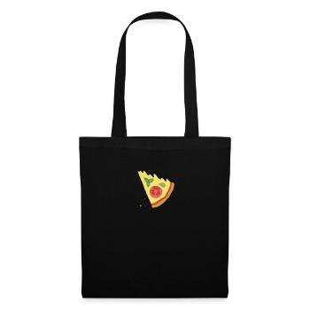 Couple Pizza Margherita Piece - Love Relation - - Stoffbeutel - Schwarz - Vorne