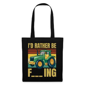 Je serais plutôt agriculteur - Funny Sarcastic Farmer - Sac en tissu - noir - Devant