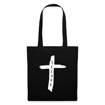Musique techno Ma religion - Sac en tissu - noir - Devant