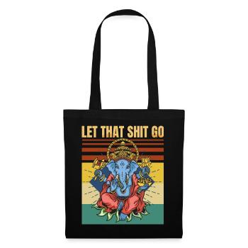 Yoga - Spiritual Ganesha - Meditation - Funny - Tote Bag - black - Front