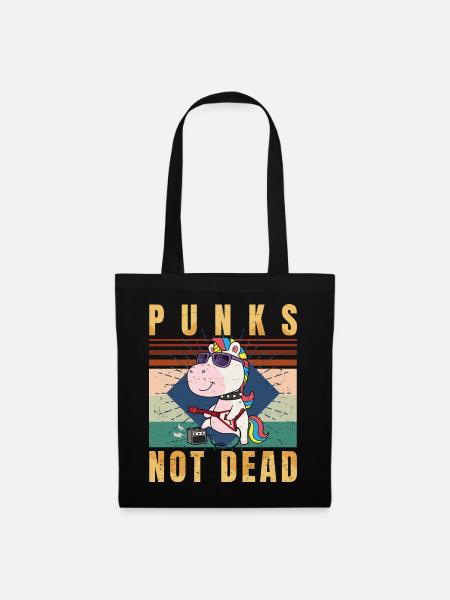 Punk's Not Dead - Punk Rock - Vintage - Stoffbeutel - Schwarz