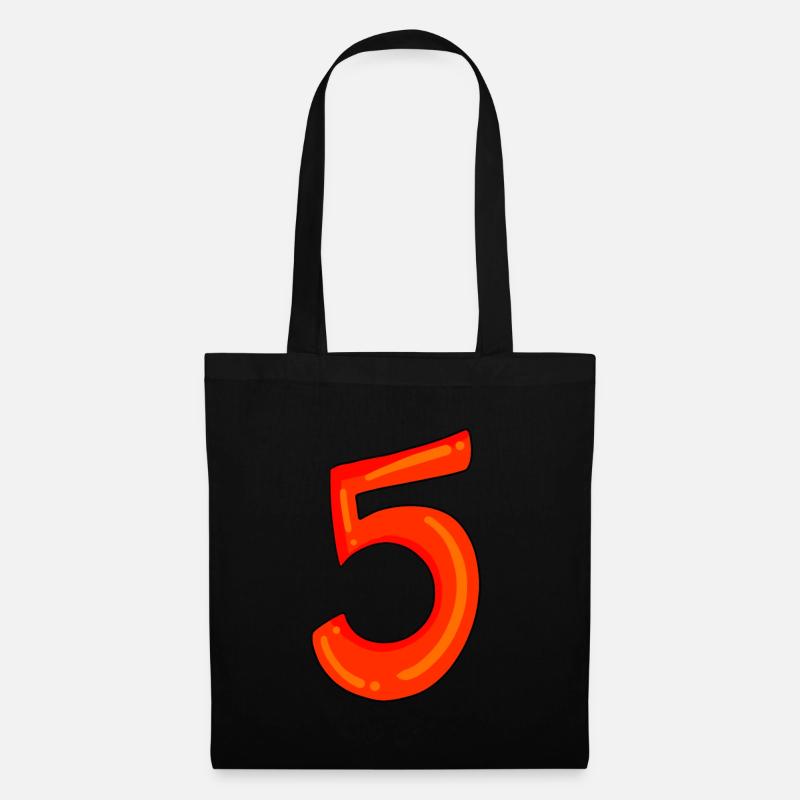 Numéro 5 rouge numéro cinq - Sac en tissu - noir