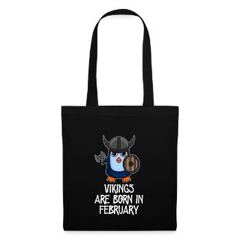 Les Vikings sont nés en février - Penguin Vikings - Sac en tissu - noir - Devant