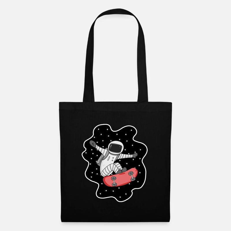 Astronaut skateboard space skateboarder - Tote Bag - black